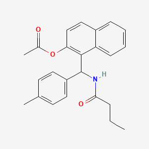 1-[(butyrylamino)(4-methylphenyl)methyl]-2-naphthyl acetate