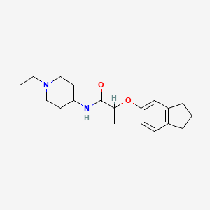 2-(2,3-dihydro-1H-inden-5-yloxy)-N-(1-ethyl-4-piperidinyl)propanamide