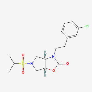 molecular formula C16H21ClN2O4S B5088577 (3aS*,6aR*)-3-[2-(3-chlorophenyl)ethyl]-5-(isopropylsulfonyl)hexahydro-2H-pyrrolo[3,4-d][1,3]oxazol-2-one 