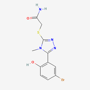 2-{[5-(5-bromo-2-hydroxyphenyl)-4-methyl-4H-1,2,4-triazol-3-yl]thio}acetamide
