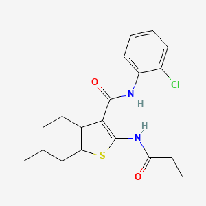 N-(2-chlorophenyl)-6-methyl-2-(propionylamino)-4,5,6,7-tetrahydro-1-benzothiophene-3-carboxamide