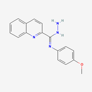 molecular formula C17H16N4O B5088624 N-(4-methoxyphenyl)-2-quinolinecarbohydrazonamide 