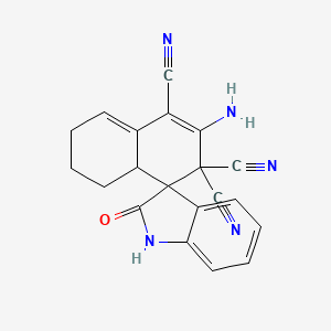 3'-amino-2-oxo-1,2,6',7',8',8a'-hexahydro-2'H-spiro[indole-3,1'-naphthalene]-2',2',4'-tricarbonitrile