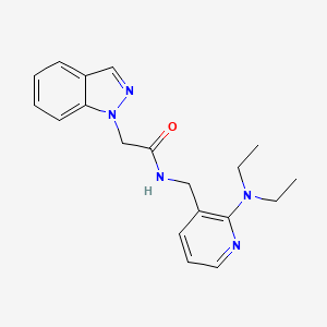 molecular formula C19H23N5O B5088639 N-{[2-(diethylamino)-3-pyridinyl]methyl}-2-(1H-indazol-1-yl)acetamide 