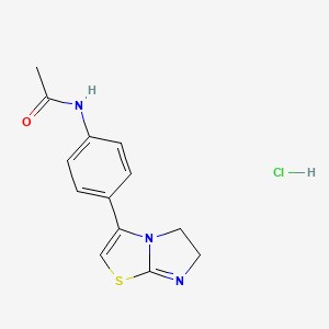 N-[4-(5,6-dihydroimidazo[2,1-b][1,3]thiazol-3-yl)phenyl]acetamide hydrochloride
