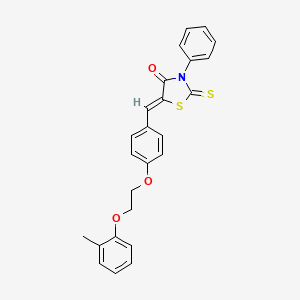 5-{4-[2-(2-methylphenoxy)ethoxy]benzylidene}-3-phenyl-2-thioxo-1,3-thiazolidin-4-one