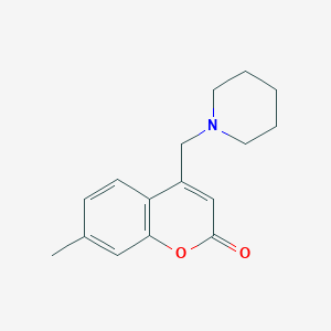 molecular formula C16H19NO2 B508868 7-Methyl-4-(piperidin-1-ylmethyl)chromen-2-one CAS No. 84097-09-6