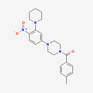 1-(4-methylbenzoyl)-4-[4-nitro-3-(1-piperidinyl)phenyl]piperazine