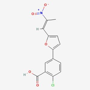 2-chloro-5-[5-(2-nitro-1-propen-1-yl)-2-furyl]benzoic acid