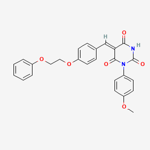 1-(4-methoxyphenyl)-5-[4-(2-phenoxyethoxy)benzylidene]-2,4,6(1H,3H,5H)-pyrimidinetrione