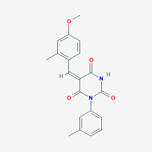 5-(4-methoxy-2-methylbenzylidene)-1-(3-methylphenyl)-2,4,6(1H,3H,5H)-pyrimidinetrione