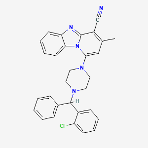 molecular formula C30H26ClN5 B5088749 1-{4-[(2-chlorophenyl)(phenyl)methyl]-1-piperazinyl}-3-methylpyrido[1,2-a]benzimidazole-4-carbonitrile 