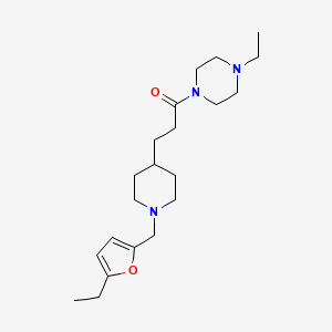 1-ethyl-4-(3-{1-[(5-ethyl-2-furyl)methyl]-4-piperidinyl}propanoyl)piperazine