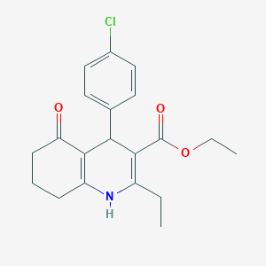 molecular formula C20H22ClNO3 B5088803 ethyl 4-(4-chlorophenyl)-2-ethyl-5-oxo-1,4,5,6,7,8-hexahydro-3-quinolinecarboxylate 