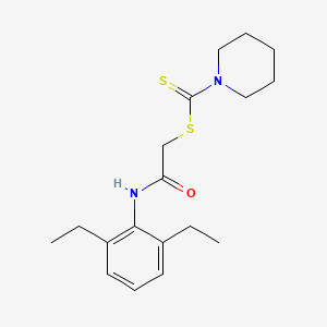 2-[(2,6-diethylphenyl)amino]-2-oxoethyl 1-piperidinecarbodithioate