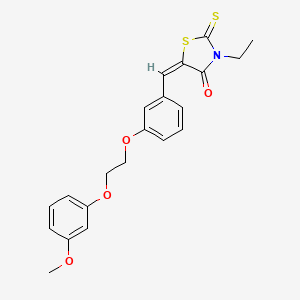 molecular formula C21H21NO4S2 B5088821 3-ethyl-5-{3-[2-(3-methoxyphenoxy)ethoxy]benzylidene}-2-thioxo-1,3-thiazolidin-4-one 