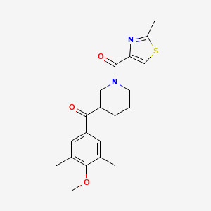 molecular formula C20H24N2O3S B5088826 (4-methoxy-3,5-dimethylphenyl){1-[(2-methyl-1,3-thiazol-4-yl)carbonyl]-3-piperidinyl}methanone 
