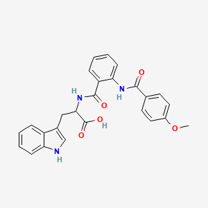 molecular formula C26H23N3O5 B5088836 N-{2-[(4-methoxybenzoyl)amino]benzoyl}tryptophan 