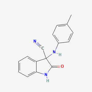 3-[(4-methylphenyl)amino]-2-oxo-3-indolinecarbonitrile