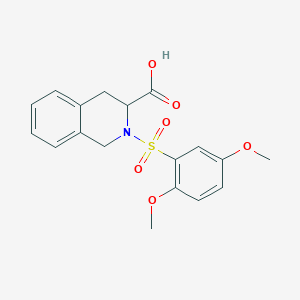 molecular formula C18H19NO6S B5088872 2-[(2,5-dimethoxyphenyl)sulfonyl]-1,2,3,4-tetrahydro-3-isoquinolinecarboxylic acid 