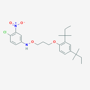 molecular formula C25H35ClN2O4 B5088888 4-({3-[2,4-bis(1,1-dimethylpropyl)phenoxy]propoxy}amino)-1-chloro-2-nitrobenzene 