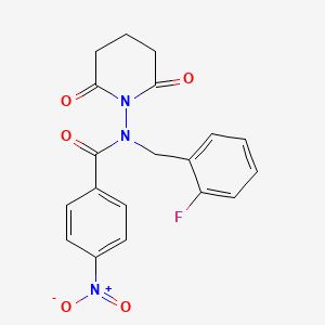 molecular formula C19H16FN3O5 B5088890 N-(2,6-dioxo-1-piperidinyl)-N-(2-fluorobenzyl)-4-nitrobenzamide 