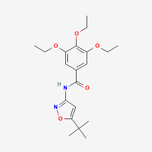 molecular formula C20H28N2O5 B5088898 N-(5-tert-butyl-3-isoxazolyl)-3,4,5-triethoxybenzamide 