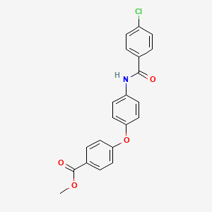 molecular formula C21H16ClNO4 B5088905 methyl 4-{4-[(4-chlorobenzoyl)amino]phenoxy}benzoate 