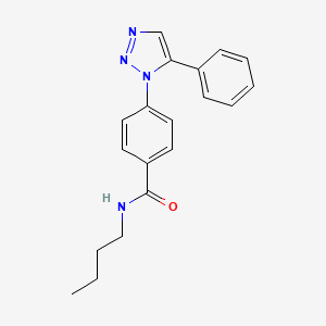 molecular formula C19H20N4O B5088954 N-butyl-4-(5-phenyl-1H-1,2,3-triazol-1-yl)benzamide 