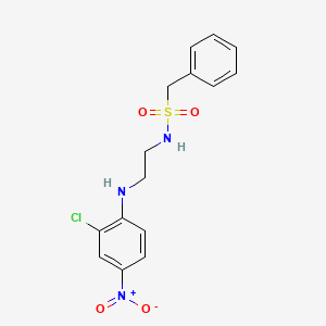 B5088969 N-{2-[(2-chloro-4-nitrophenyl)amino]ethyl}-1-phenylmethanesulfonamide CAS No. 5477-12-3