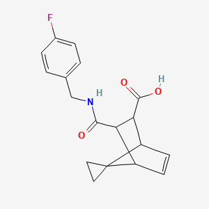 molecular formula C18H18FNO3 B5088973 3-{[(4-fluorobenzyl)amino]carbonyl}spiro[bicyclo[2.2.1]heptane-7,1'-cyclopropane]-5-ene-2-carboxylic acid CAS No. 329271-70-7