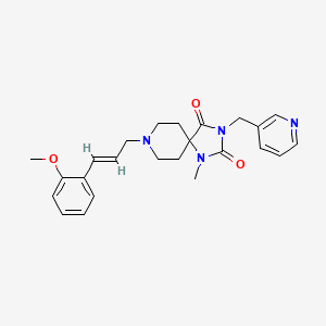 8-[(2E)-3-(2-methoxyphenyl)-2-propen-1-yl]-1-methyl-3-(3-pyridinylmethyl)-1,3,8-triazaspiro[4.5]decane-2,4-dione
