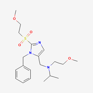 molecular formula C20H31N3O4S B5089013 ({1-benzyl-2-[(2-methoxyethyl)sulfonyl]-1H-imidazol-5-yl}methyl)isopropyl(2-methoxyethyl)amine 