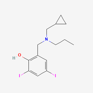 molecular formula C14H19I2NO B5089033 2-{[(cyclopropylmethyl)(propyl)amino]methyl}-4,6-diiodophenol 
