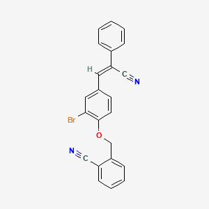 molecular formula C23H15BrN2O B5089036 2-{[2-bromo-4-(2-cyano-2-phenylvinyl)phenoxy]methyl}benzonitrile 