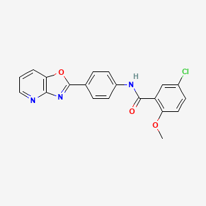 molecular formula C20H14ClN3O3 B5089084 5-chloro-2-methoxy-N-(4-[1,3]oxazolo[4,5-b]pyridin-2-ylphenyl)benzamide 