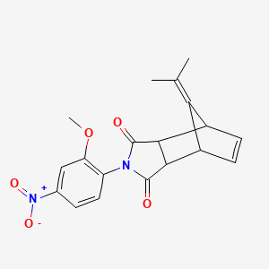 4-(2-methoxy-4-nitrophenyl)-10-(1-methylethylidene)-4-azatricyclo[5.2.1.0~2,6~]dec-8-ene-3,5-dione