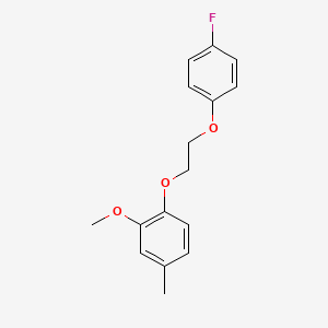molecular formula C16H17FO3 B5089103 1-[2-(4-fluorophenoxy)ethoxy]-2-methoxy-4-methylbenzene 