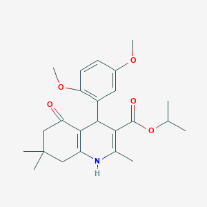 molecular formula C24H31NO5 B5089106 isopropyl 4-(2,5-dimethoxyphenyl)-2,7,7-trimethyl-5-oxo-1,4,5,6,7,8-hexahydro-3-quinolinecarboxylate 