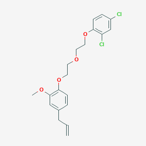 molecular formula C20H22Cl2O4 B5089113 4-allyl-1-{2-[2-(2,4-dichlorophenoxy)ethoxy]ethoxy}-2-methoxybenzene 