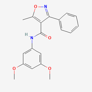 molecular formula C19H18N2O4 B5089146 N-(3,5-dimethoxyphenyl)-5-methyl-3-phenyl-4-isoxazolecarboxamide 