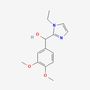 molecular formula C14H18N2O3 B5089170 (3,4-dimethoxyphenyl)(1-ethyl-1H-imidazol-2-yl)methanol 