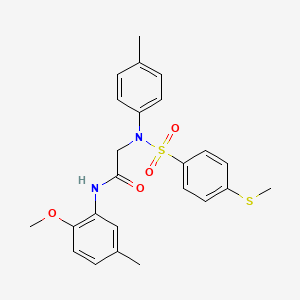 molecular formula C24H26N2O4S2 B5089177 N~1~-(2-methoxy-5-methylphenyl)-N~2~-(4-methylphenyl)-N~2~-{[4-(methylthio)phenyl]sulfonyl}glycinamide 