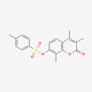 molecular formula C19H18O5S B5089199 3,4,8-trimethyl-2-oxo-2H-chromen-7-yl 4-methylbenzenesulfonate 