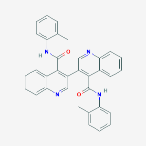molecular formula C34H26N4O2 B5089237 N,N'-bis(2-methylphenyl)-3,3'-biquinoline-4,4'-dicarboxamide 