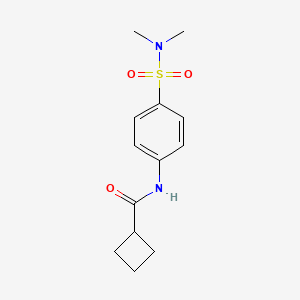 molecular formula C13H18N2O3S B5089276 N-{4-[(dimethylamino)sulfonyl]phenyl}cyclobutanecarboxamide 