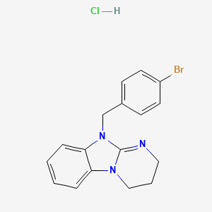 molecular formula C17H17BrClN3 B5089292 10-(4-bromobenzyl)-2,3,4,10-tetrahydropyrimido[1,2-a]benzimidazole hydrochloride 