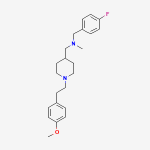 molecular formula C23H31FN2O B5089311 (4-fluorobenzyl)({1-[2-(4-methoxyphenyl)ethyl]-4-piperidinyl}methyl)methylamine 