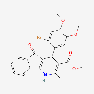 molecular formula C23H20BrNO5 B5089313 methyl 4-(2-bromo-4,5-dimethoxyphenyl)-2-methyl-5-oxo-4,5-dihydro-1H-indeno[1,2-b]pyridine-3-carboxylate 