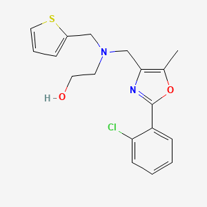 molecular formula C18H19ClN2O2S B5089350 2-[{[2-(2-chlorophenyl)-5-methyl-1,3-oxazol-4-yl]methyl}(2-thienylmethyl)amino]ethanol 